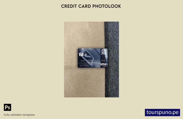 listo para imprimir Alemania Deutsche Bank visa tarjeta clásica fotolook plantil